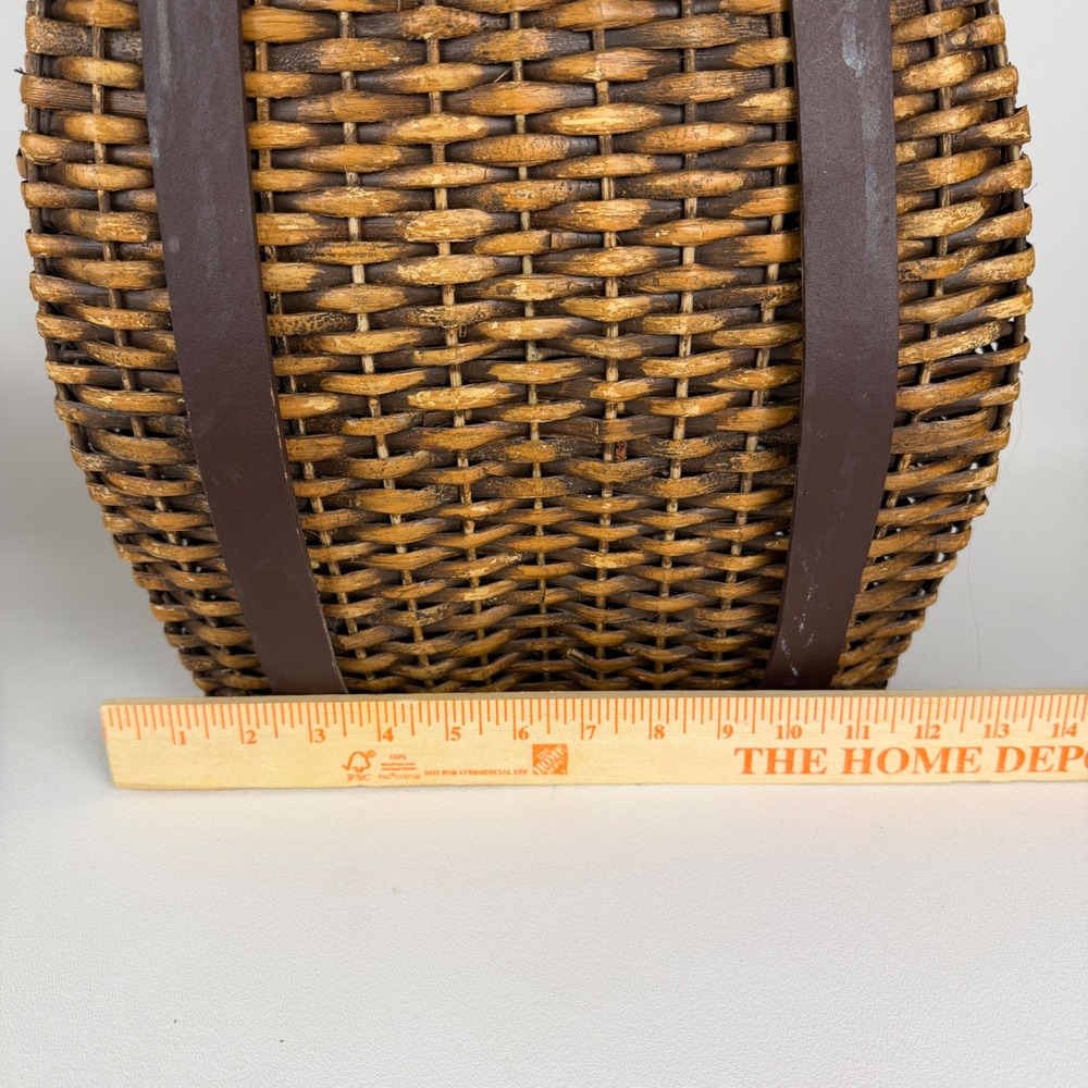 Vtg/antique Adirondack Trapper Pack Basket Woven Rustic Lodge Decor 16" - Picture 7 of 16